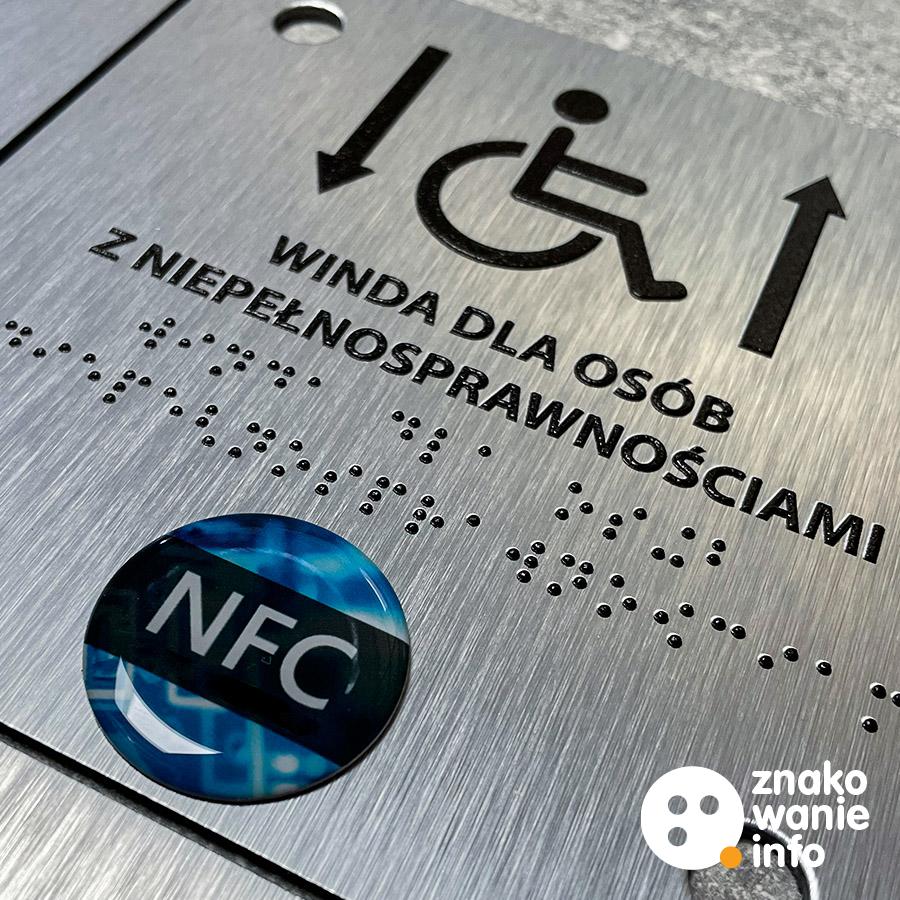 tablice z alfabetem brajla i znaczkiem NFC tablice z alfabetem brajla i znaczkiem NFC
