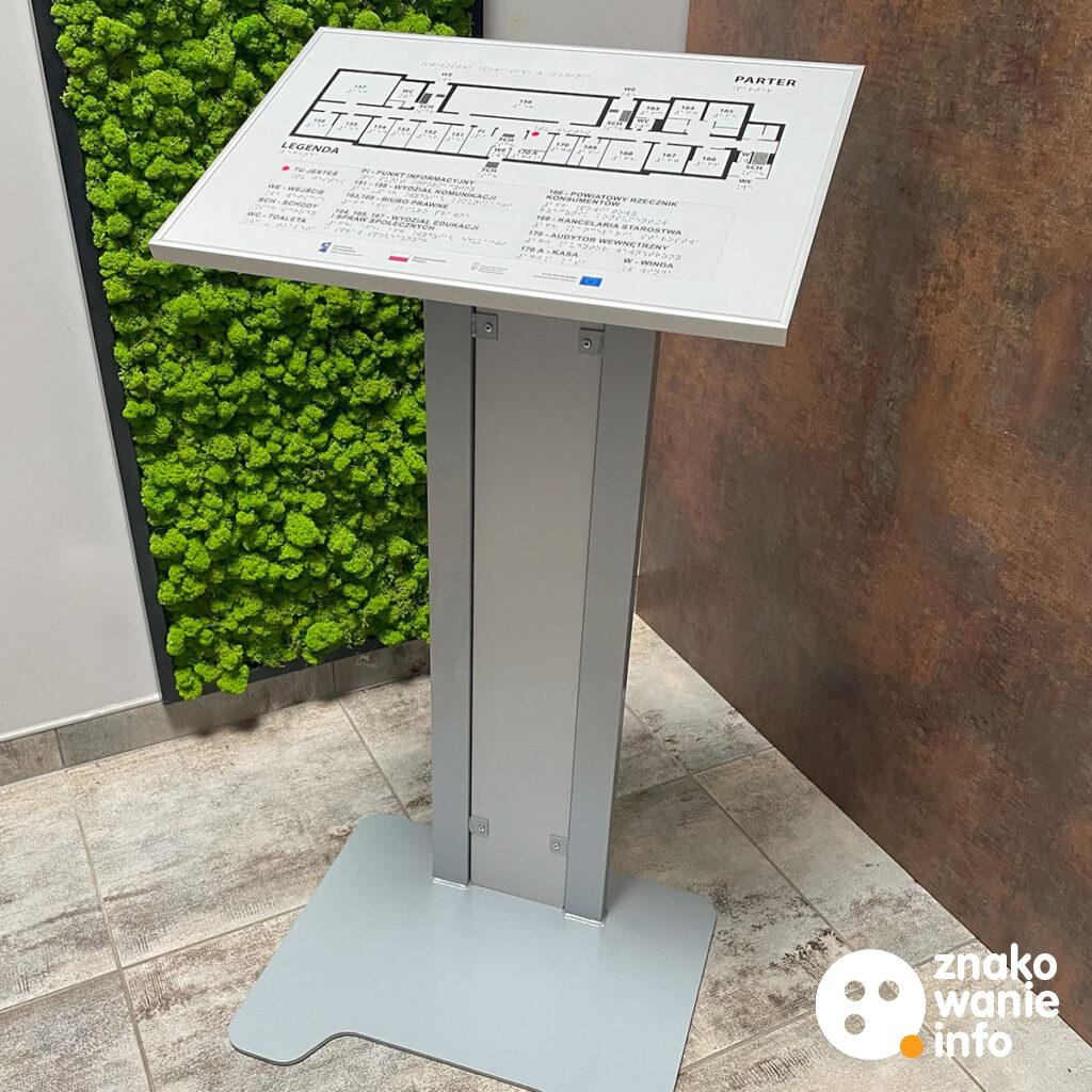 plan tyflograficzny z alfabetem Braille'a i wypukłą grafiką plan tyflograficzny z alfabetem Braille'a i wypukłą grafiką