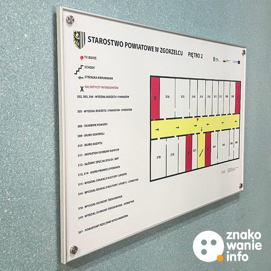 tyflomapa z alfabetem brajla i wypukłą grafiką tyflomapa z alfabetem brajla i wypukłą grafiką