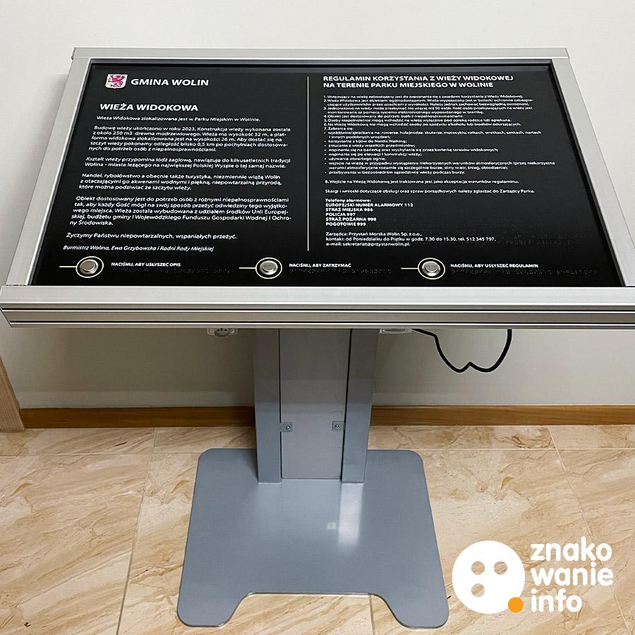 tyflomapa z alfabetem brajla i wypukłą grafiką tyflomapa z alfabetem brajla i wypukłą grafiką