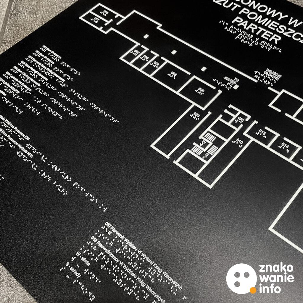 tyflomapa z alfabetem Braille'a tyflomapa z alfabetem Braille'a