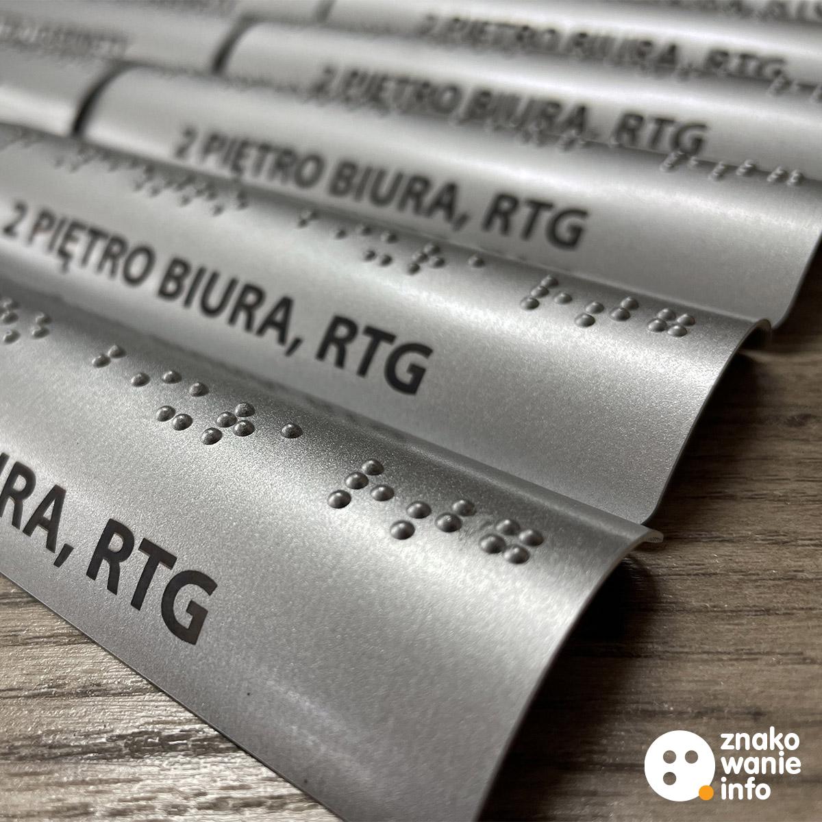 nakładki na porecze 1 nakładka na poręcz z alfabetem Braille'a