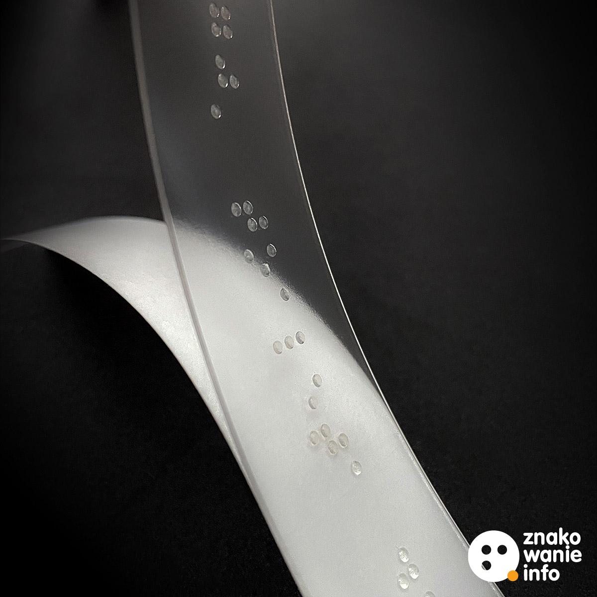 Naklejki na poręcze z alfabetem Brajla Naklejki na poręcze z alfabetem Brajla