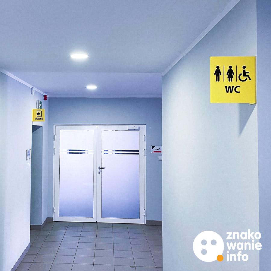 żółte tabliczki semaforowe z piktogramem toalety żółte tabliczki semaforowe z piktogramem toalety