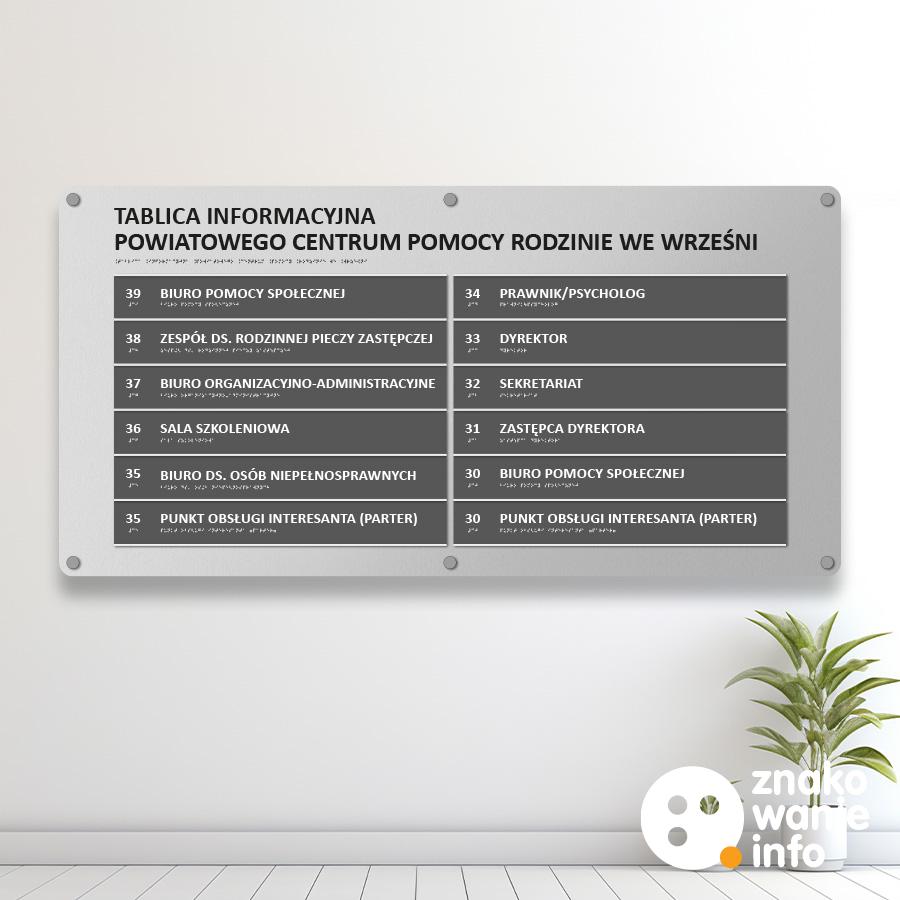 TABLICA URZĘDOWA Z WYMIENNYM WKŁADEM TABLICA URZĘDOWA Z WYMIENNYM WKŁADEM
