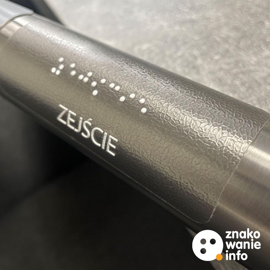naklejki tyflograficzne z alfabetem braille'a na poręcze naklejki tyflograficzne z alfabetem braille'a na poręcze