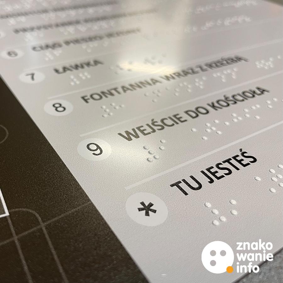 Kolorowa mapa tyflograficzna z alfabetem Braille'a Kolorowa mapa tyflograficzna z alfabetem Braille'a