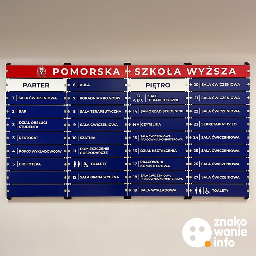 System informacyjny z możliwością wymiany tabliczek System informacyjny z możliwością wymiany tabliczek