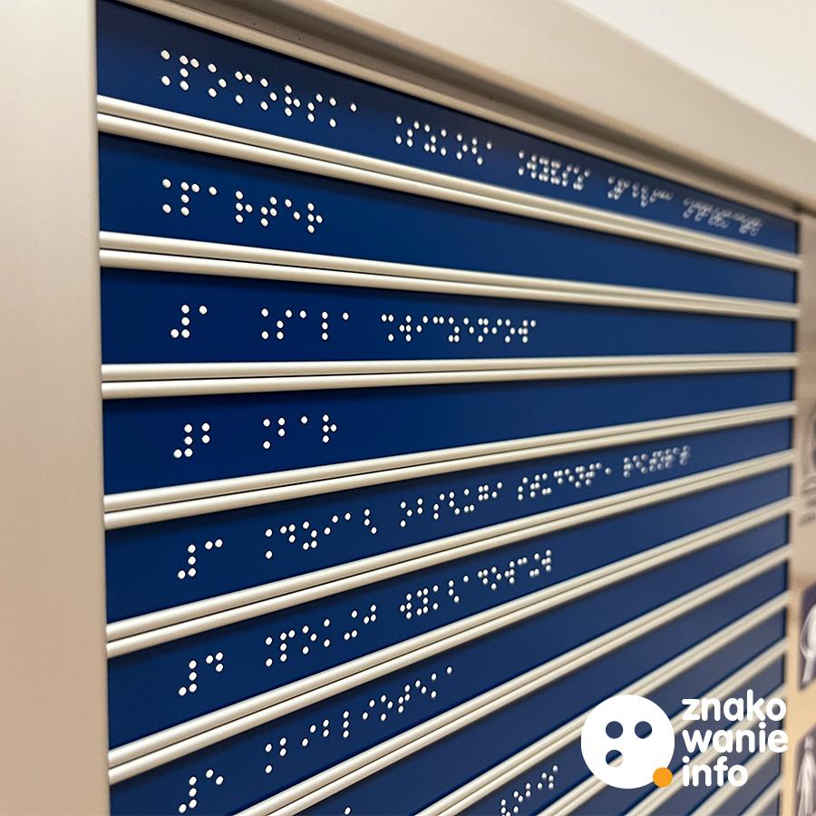 Tablica urzędowa wymienna z alfabetem Braille'a Tablica urzędowa wymienna z alfabetem Braille'a