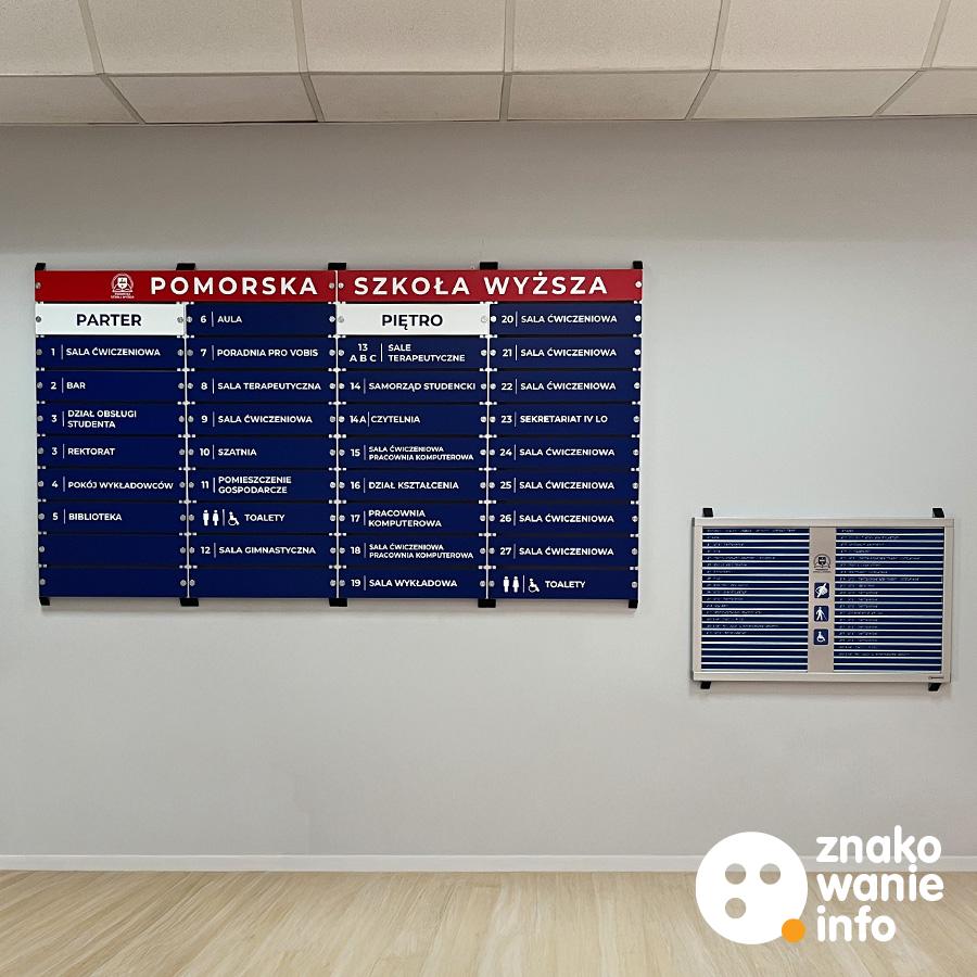 Tablice informacyjne - przestawne, z alfabetem Braila Tablice informacyjne - przestawne, z alfabetem Braila