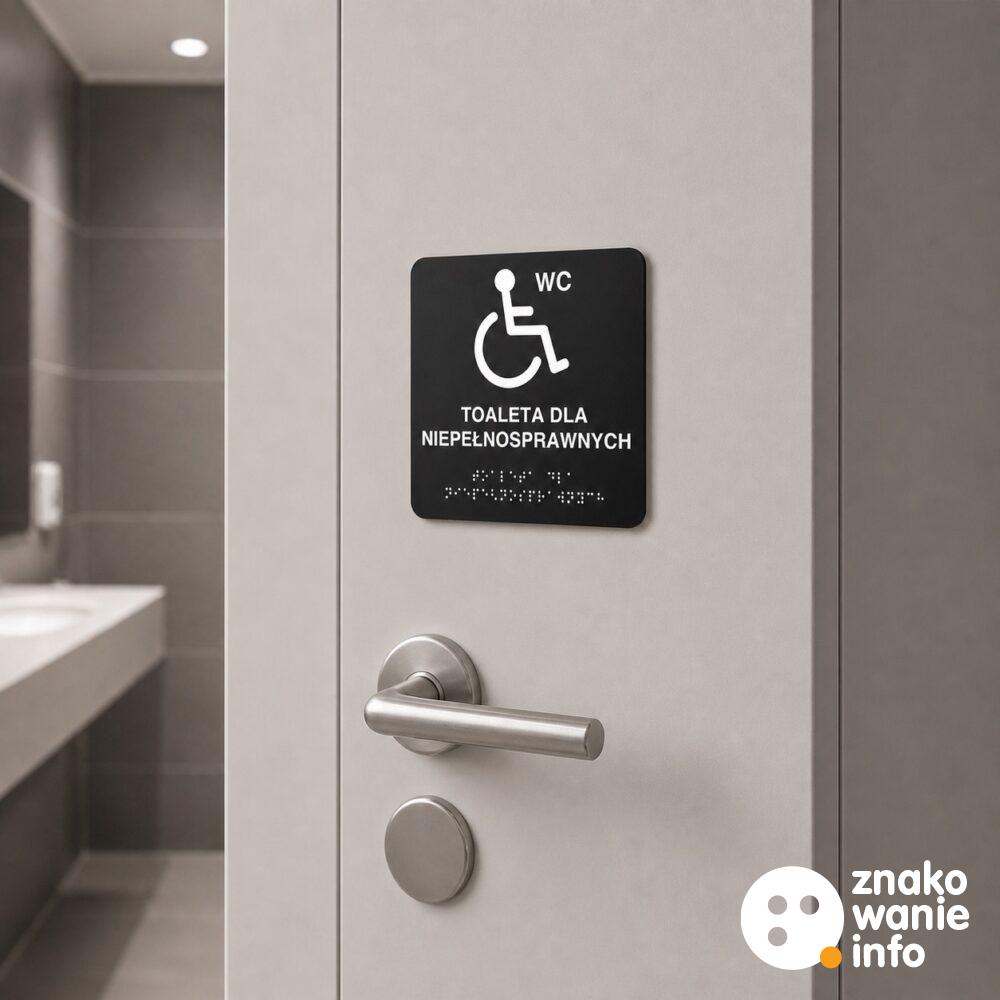 tabliczka nadklamkowa z alfabetem Braille'a
