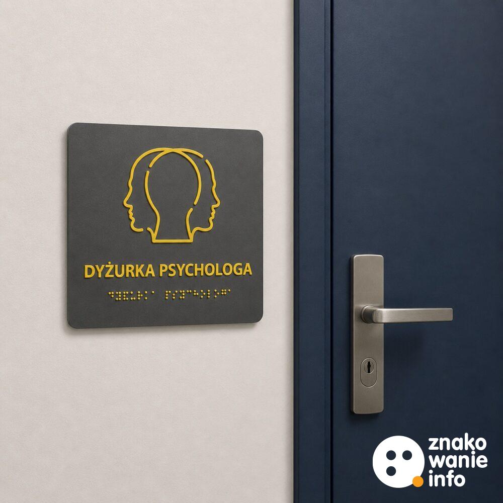 Tabliczka przydrzwiowa z alfabetem Braille'a samoprzylepna