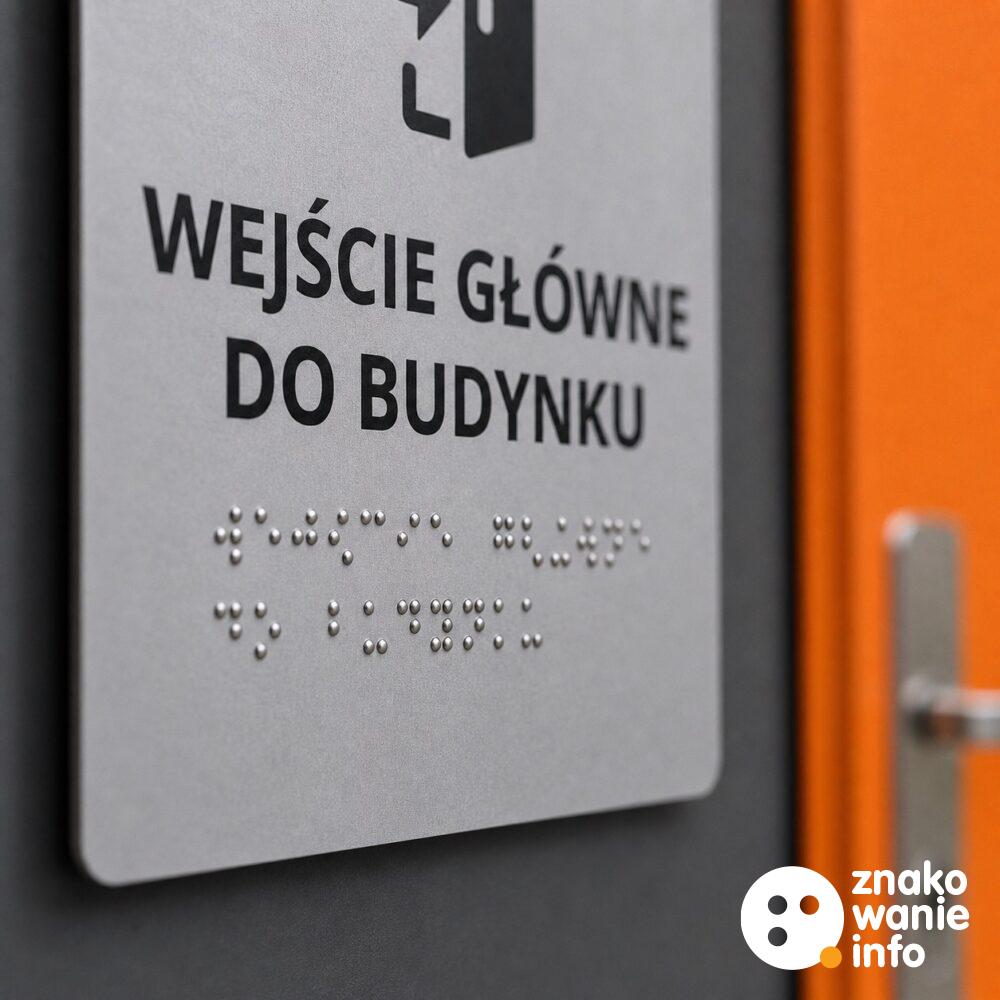 Tabliczka przydrzwiowa z alfabetem Braille'a