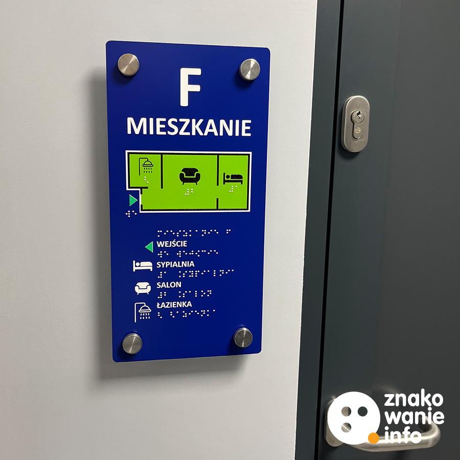 Tabliczka przydrzwiowa z układem mieszkania Tabliczka przydrzwiowa z układem mieszkania