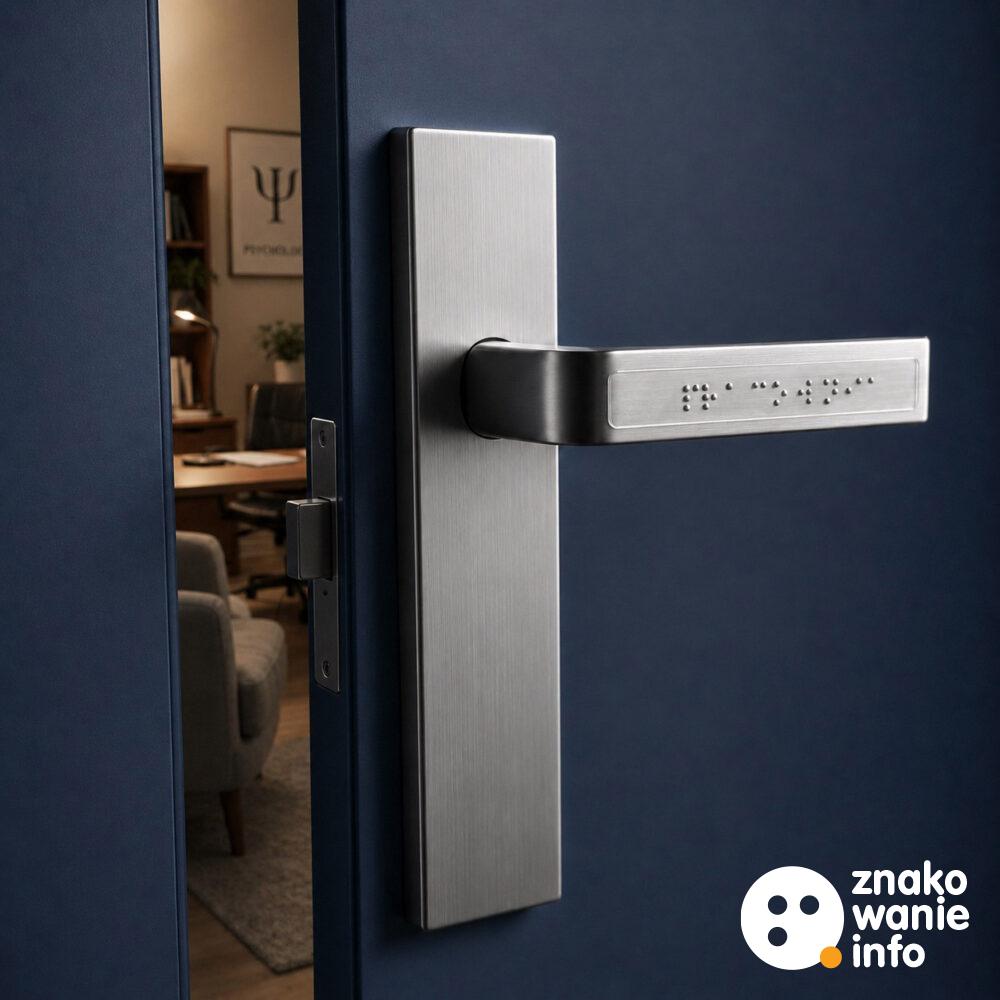 Naklejki na klamki z alfabetem Braille'a