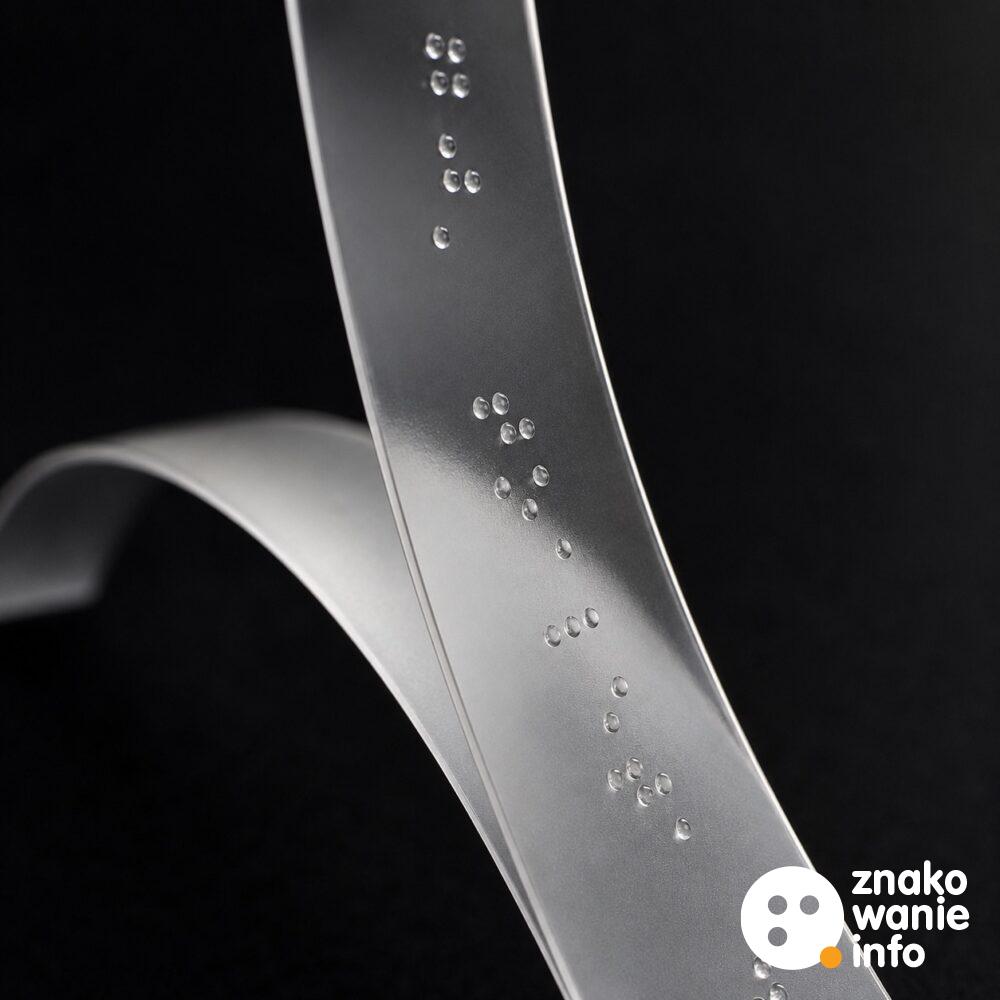 Naklejki tyflograficzne z alfabetem Braille'a