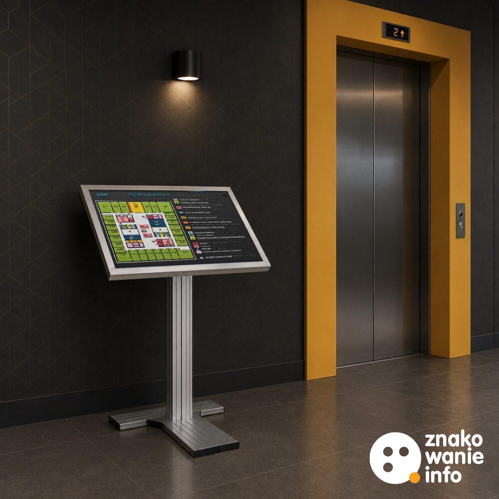 Plany tyflograficzne na stojaku aluminiowym typu MONO