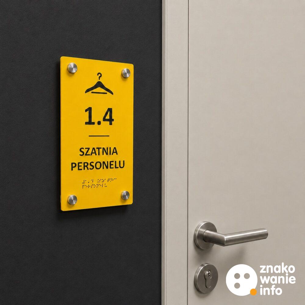 tabliczka tyflograficzna duża z alfabetem Braille'a na dystansach