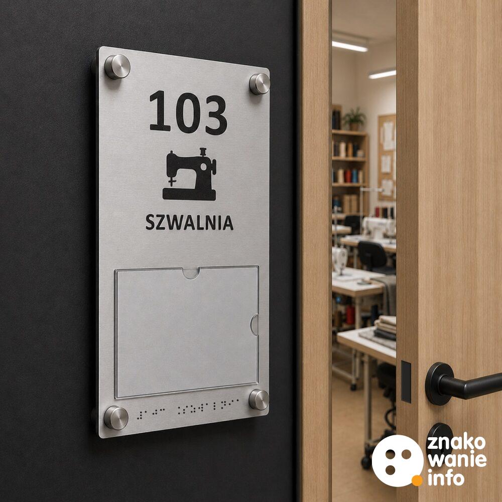 Tabliczka tyflograficzna z alfabetem Braille'a i kieszenią na wymienny wkład