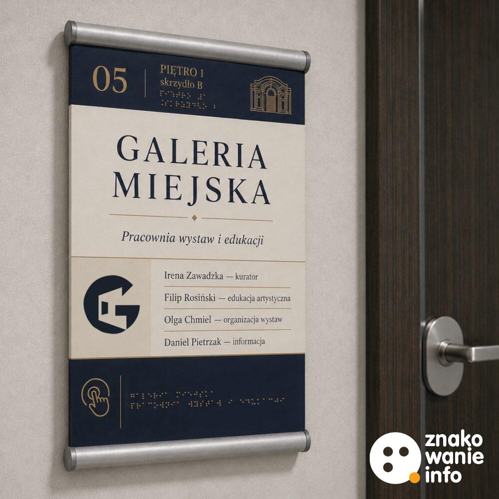 tabliczki w systemie wymiennym z alfabetem Braille'a