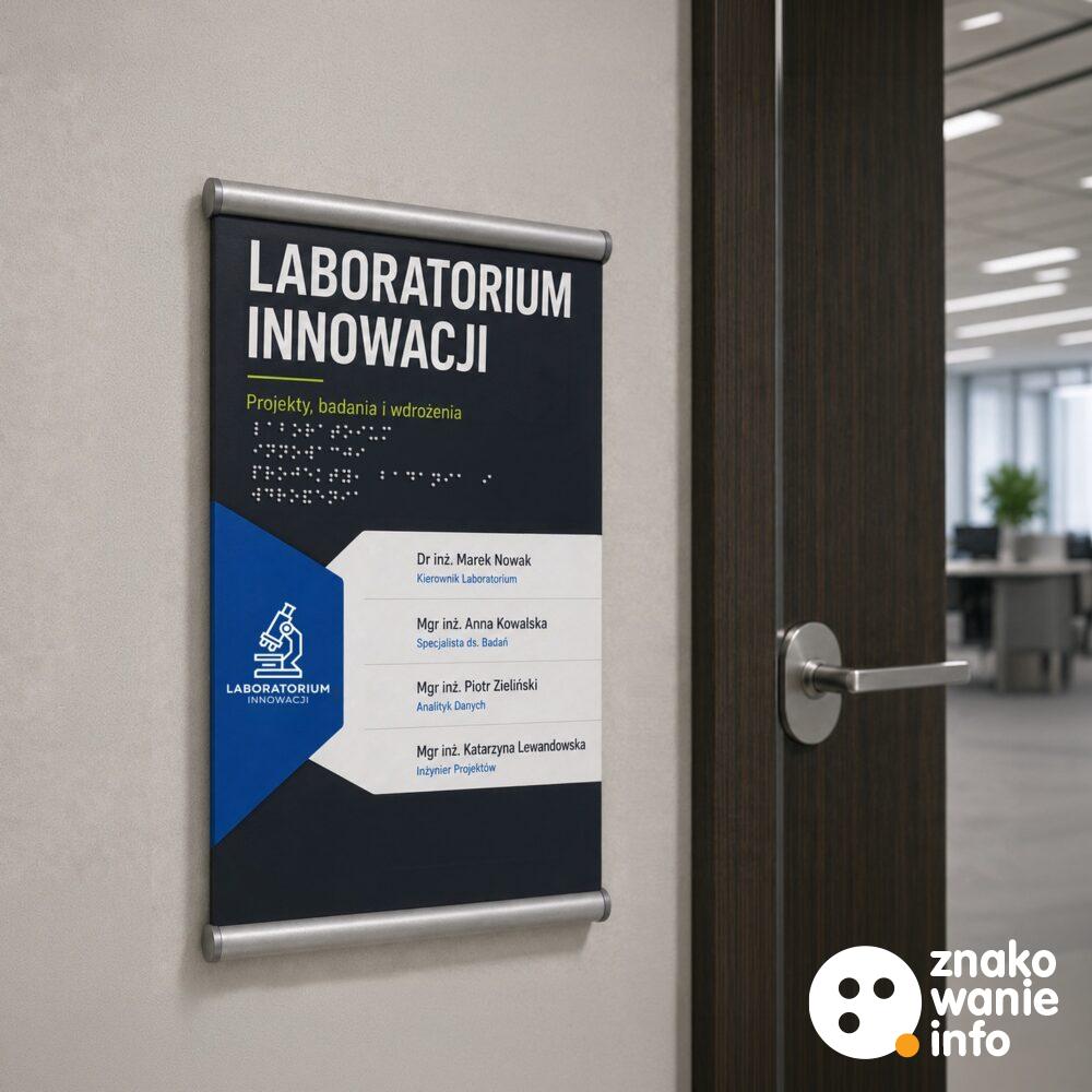 tabliczki w systemie wymiennym z alfabetem Braille'a