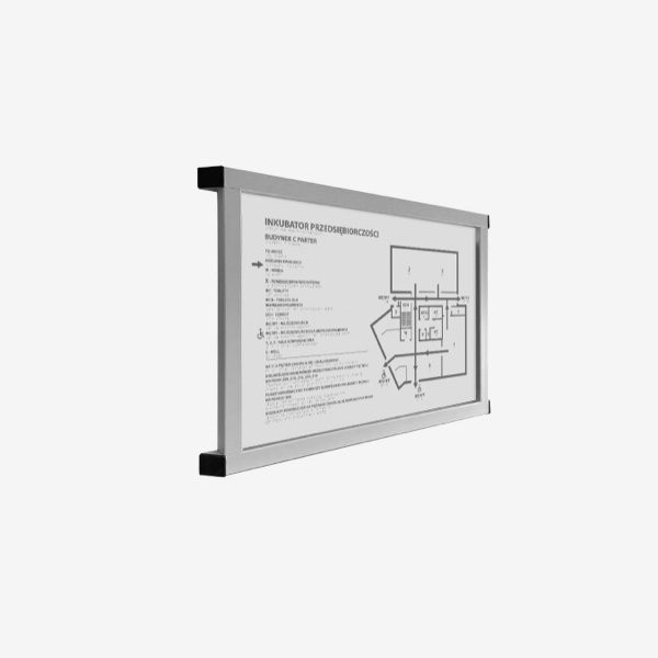 PLAN TYFLOGRAFICZNY Z MOCOWANIEM ŚCIENNYM