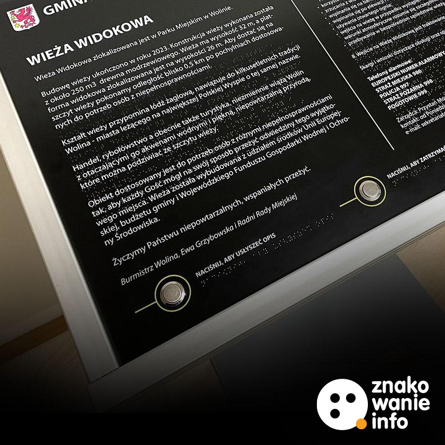 Panel multisensoryczny, tyflograficzny, dźwiękowy i alfabetem Braille'a