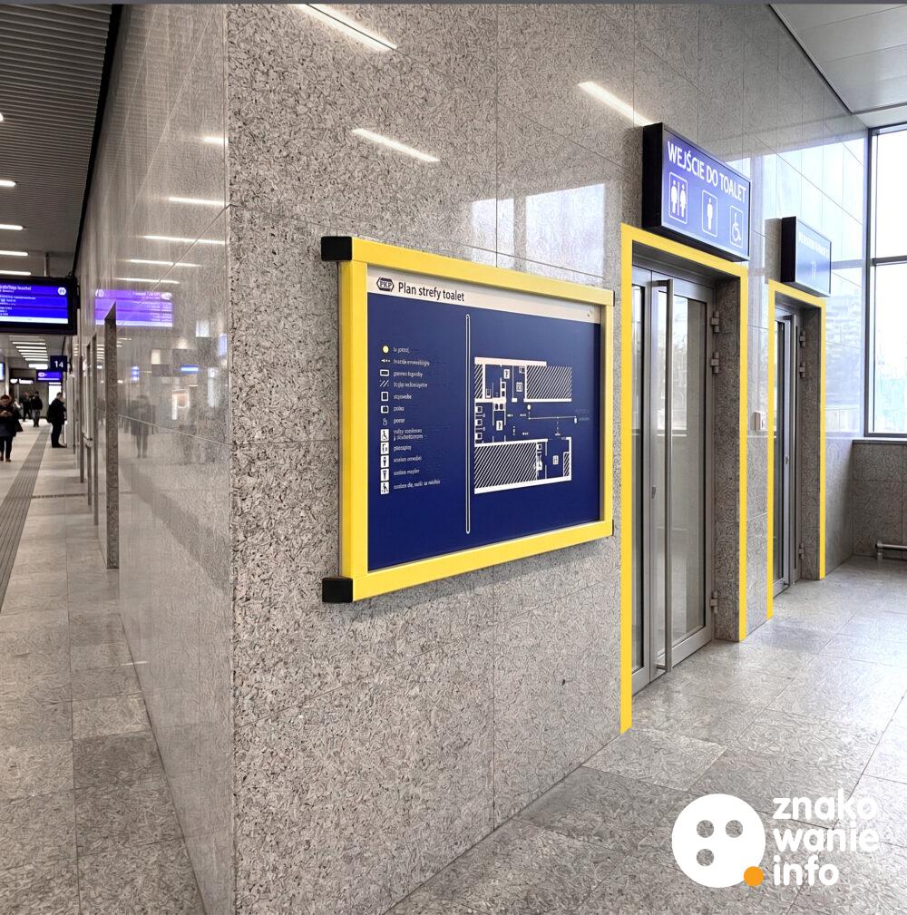 Plan tyflograficzny w obudowie aluminiowej na ścianę