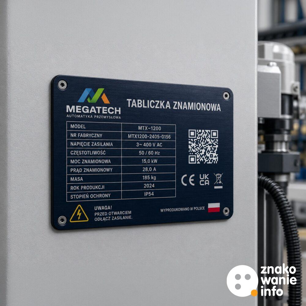 Tabliczki znamionowe aluminiowe