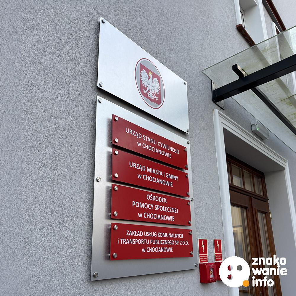 tablice dla urzędów i instutucji panel kompozytowy srebrna szczotka