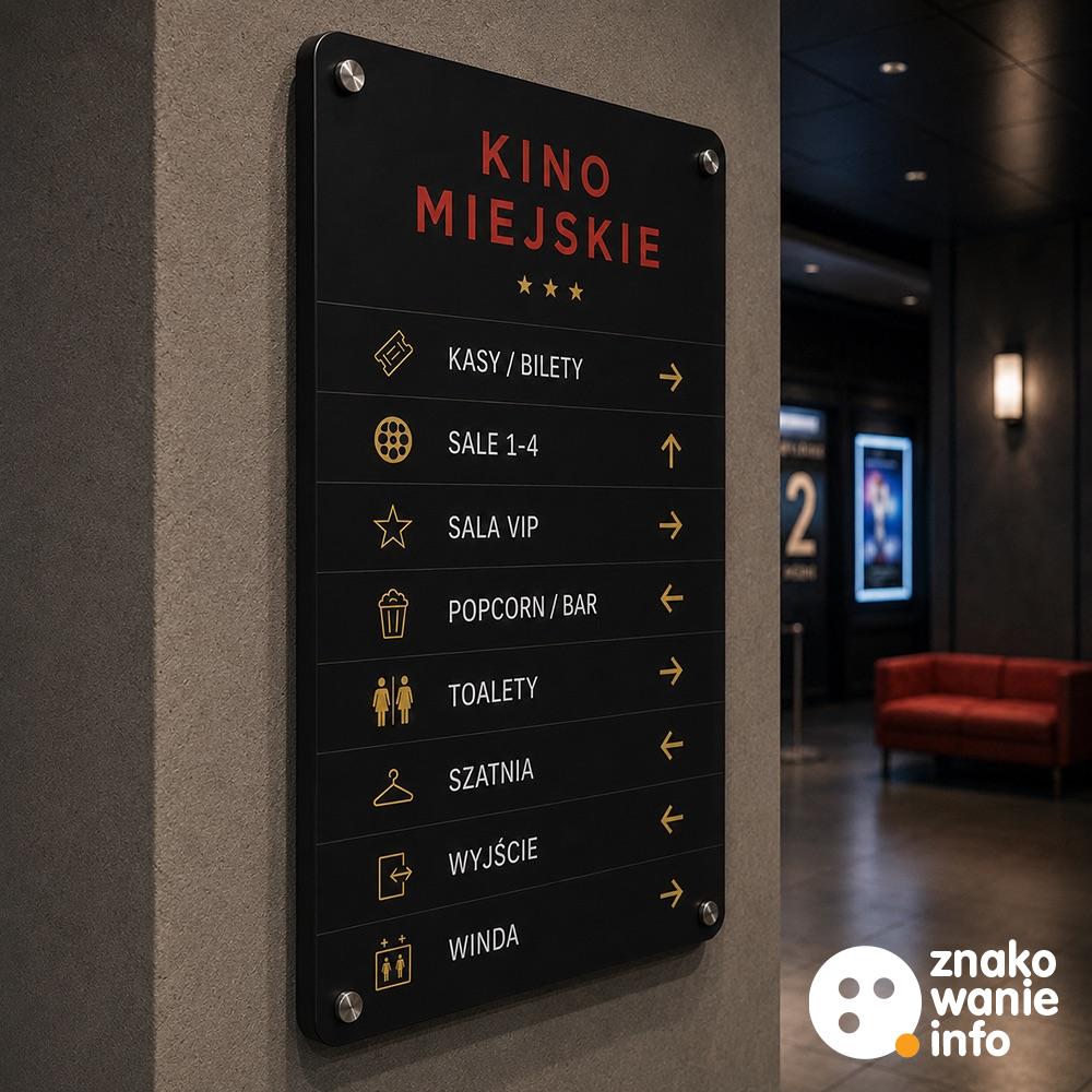 tablice kierunkowe na dystansach, plexi glass pmma